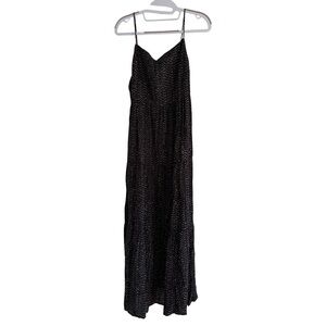 Stillwater NWT Tiered Maxi Dress Black Print Size S